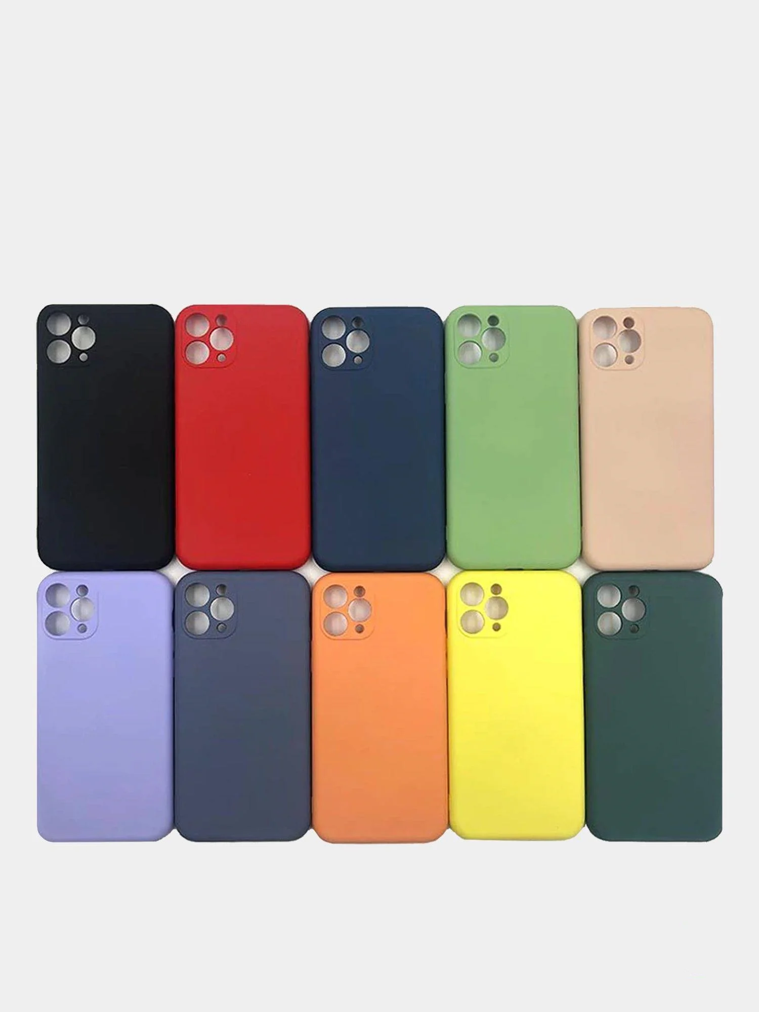 Силиконовый чехол с защитой камеры на iPhone 6/6s, 7/8/SE 2020, X/XS, 11