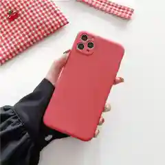 Багровый силиконовый чехол с защитой камеры на iPhone 6/6s, 7/8/SE 2020, X/XS, 11