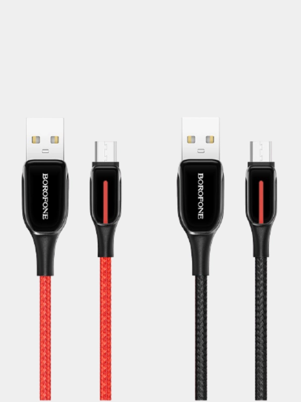 Кабель зарядный Borofone BU14 Heroic micro USB для android, андроид, 2.4A, 1.2 м