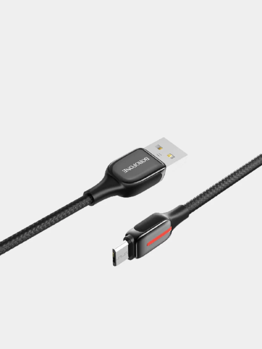 Кабель зарядный Borofone BU14 Heroic micro USB для android, андроид, 2.4A, 1.2 м