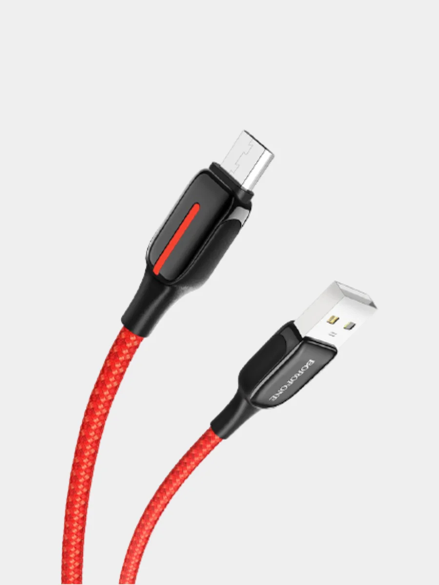 Кабель зарядный Borofone BU14 Heroic micro USB для android, андроид, 2.4A, 1.2 м