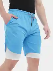 Голубой шорты спортивные