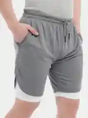 Серый шорты спортивные