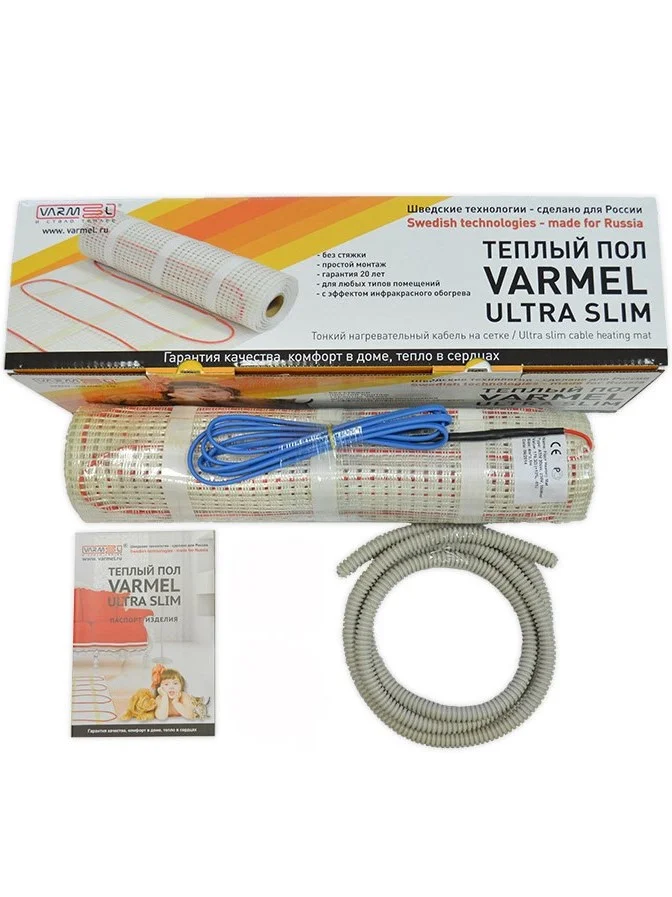 Нагревательный мат, теплый пол Varmel Ultra Slim Twin 3,5 кв.м.