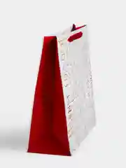 Белый подарочный пакет новогодний, для Нового года