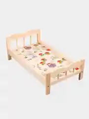 Кровать классическая большая  для кукол  Марич 500х180х450мм(цвет ткани может отличаться)