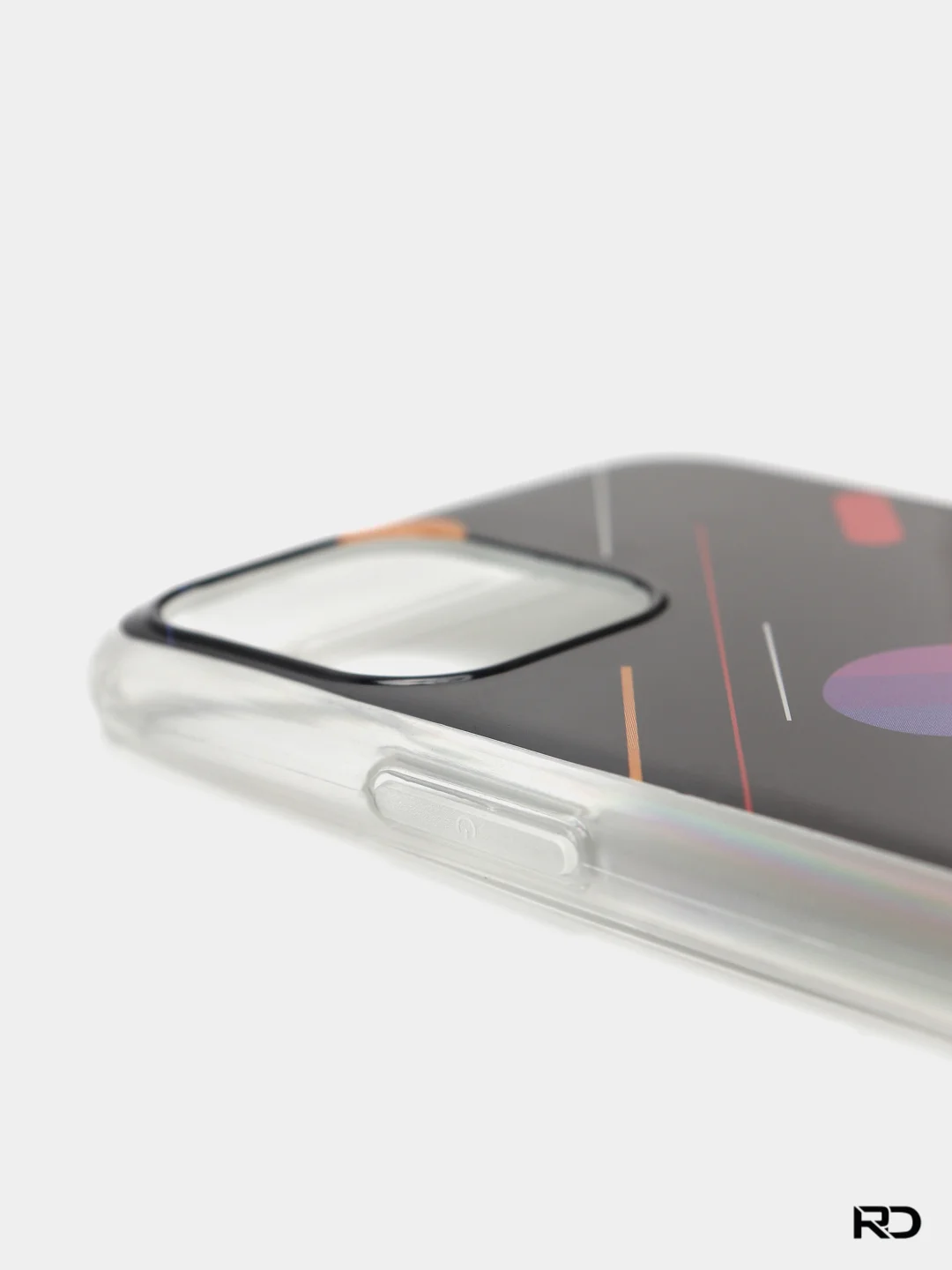 Серый меланж чехол виниловый силиконовый для iPhone 11 Pro с принтом
