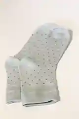 Мятный носки женские в горошек