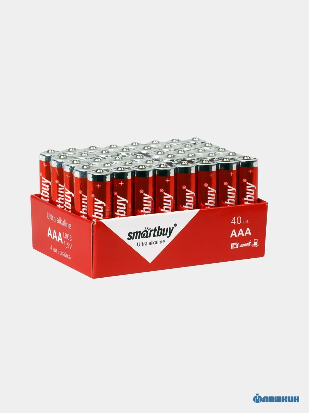 Батарейка алкалиновая Smartbuy AAA LR03 (мизинчиковая)