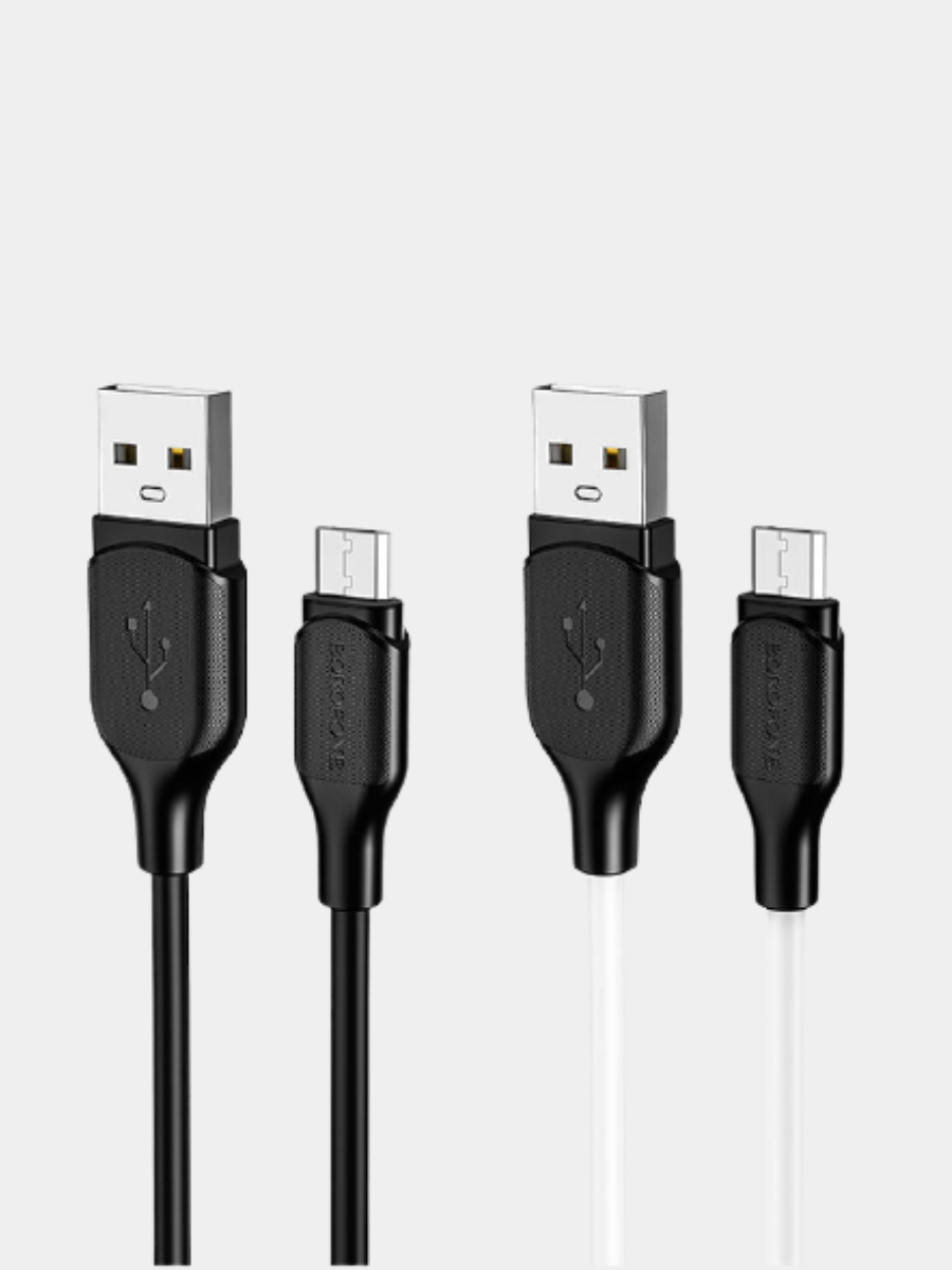 Кабель зарядный для андроид BOROFONE BX42, micro USB, 2.4A,не горит,не  мерзнет, можно мыть купить по цене 199 ₽ в интернет-магазине Магнит Маркет