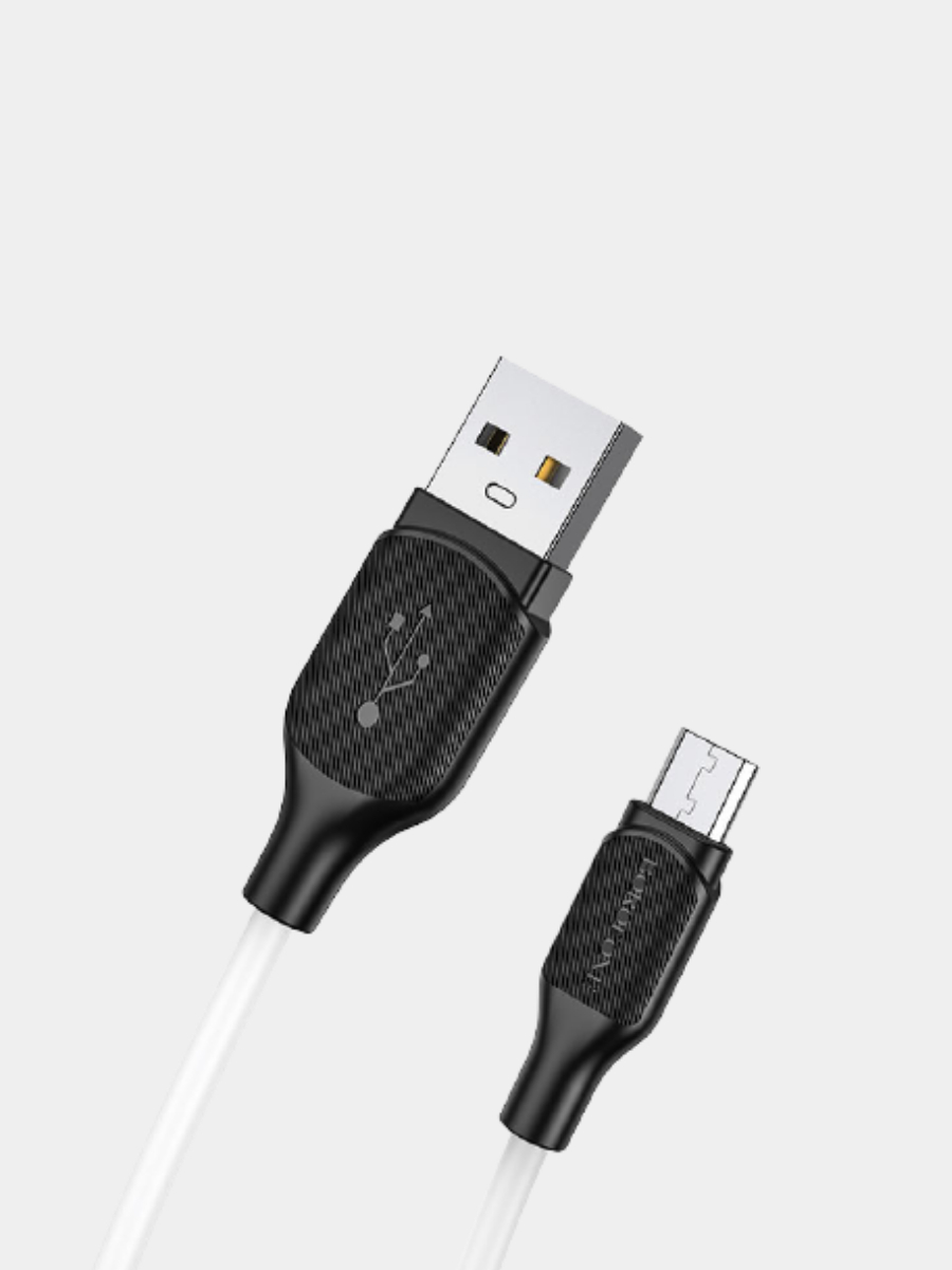 Кабель зарядный для андроид BOROFONE BX42, micro USB, 2.4A,не горит,не  мерзнет, можно мыть купить по цене 199 ₽ в интернет-магазине Магнит Маркет