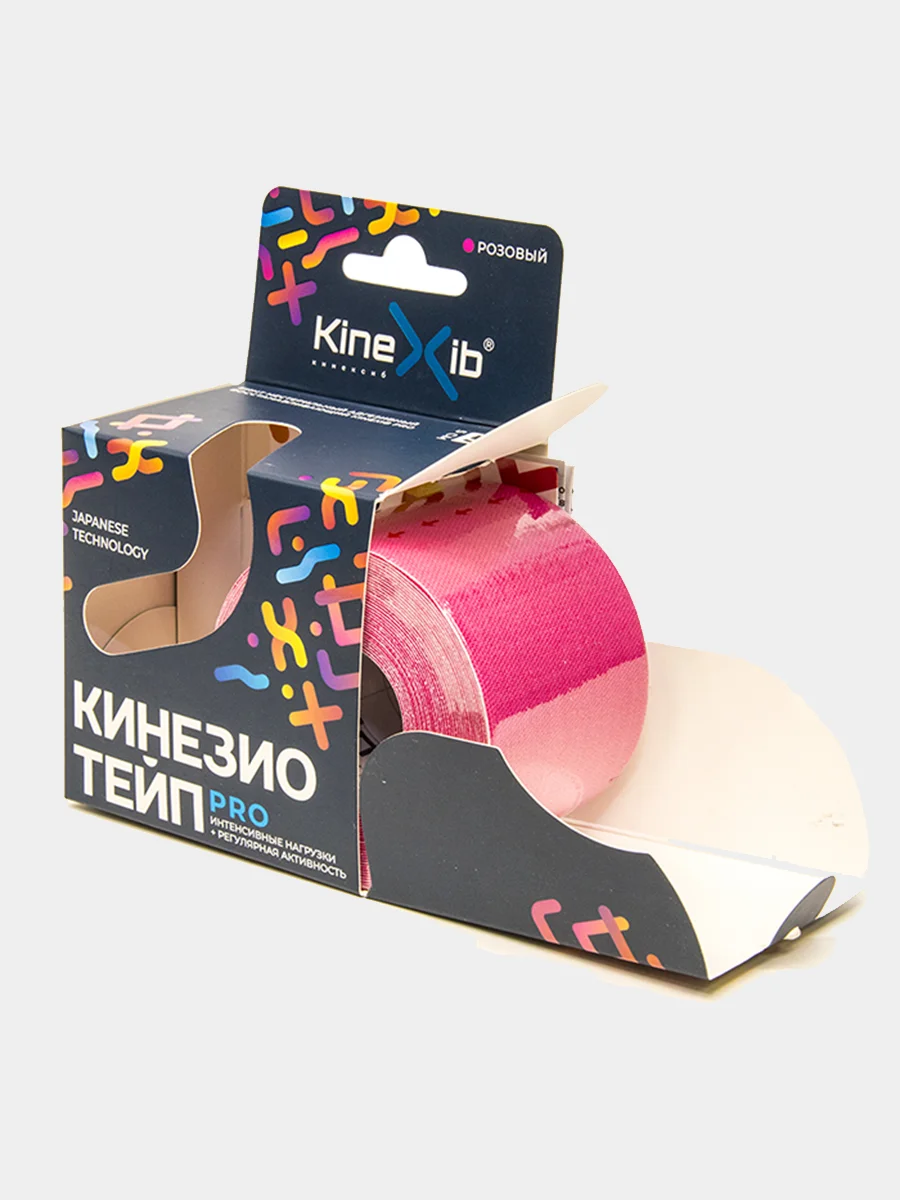Розовый кинезио тейп KineXib Pro