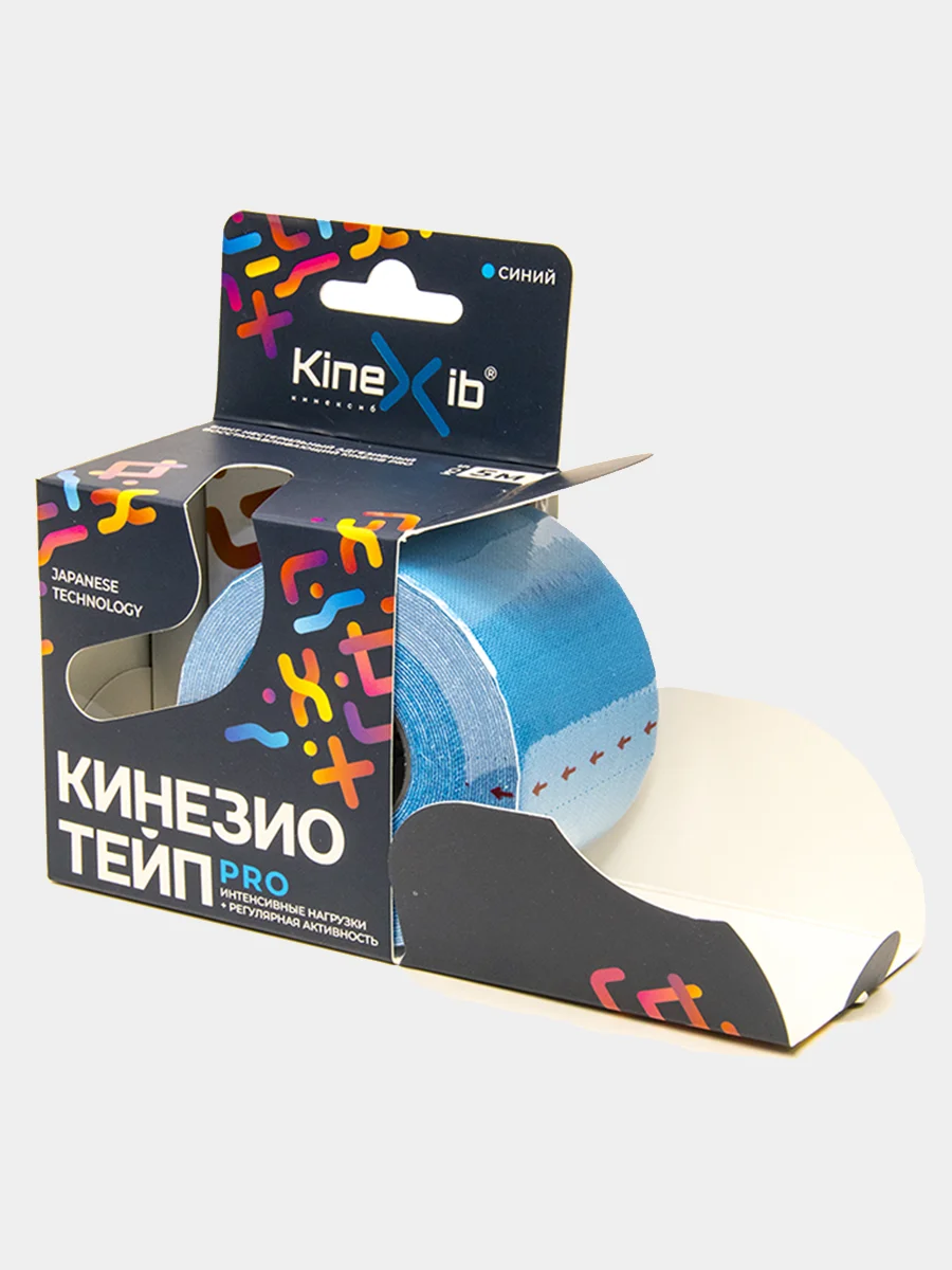 Синий кинезио тейп KineXib Pro