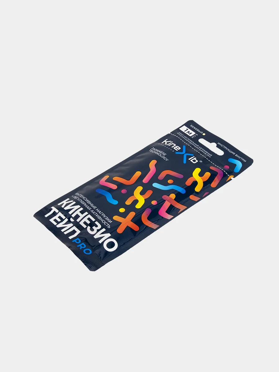 Бежевый кинезио тейп KineXib Pro для тела, 1м