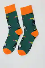 Оранжевый носки высокие Animals
