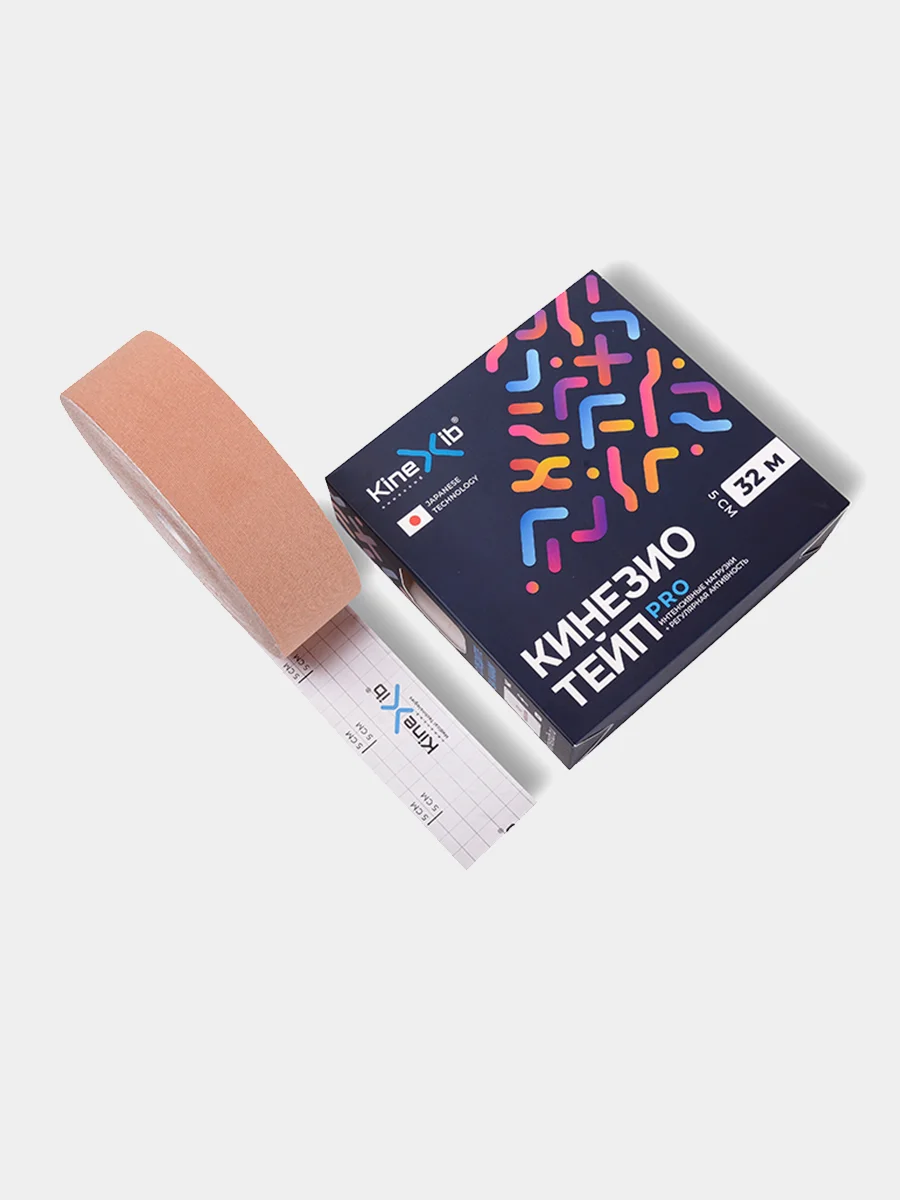 Кинезио-тейп Kinexib Pro для лица и тела, усиленная фиксация, 32м