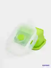 Розовый силиконовый складной контейнер
