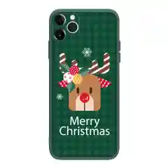 Лесной зеленый чехол для iPhone 11, 12, 12 Pro, 12 Pro Max, 12 mini с защитой камеры, "Новый год"