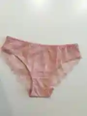 Коралловый трусы хлопковые с кружевом