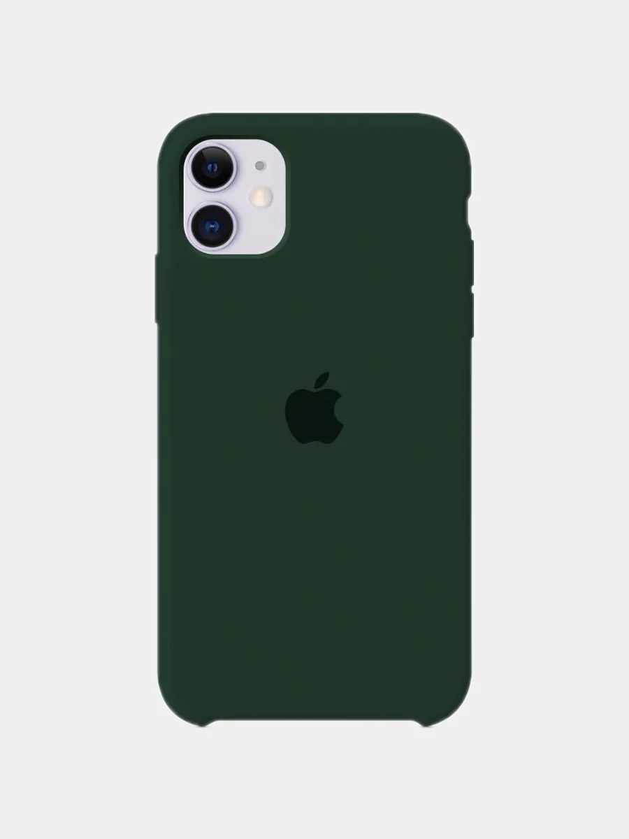 Зеленый чехол силиконовый для iPhone 11, Silicone Case