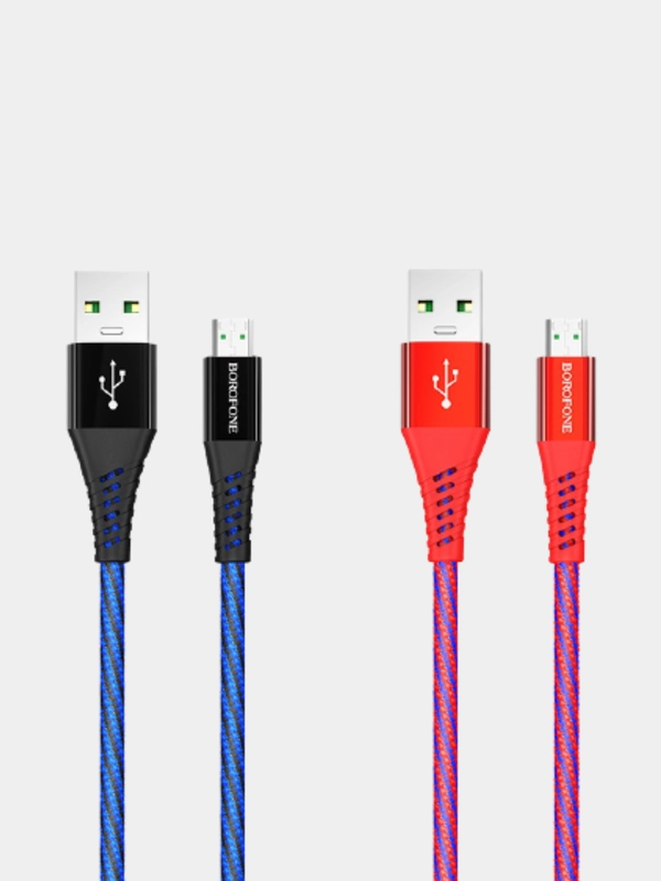 Кабель зарядный для андроид Borofone BU13 Micro-USB 7-pin, быстрая зарядка, 4A, 1.2м