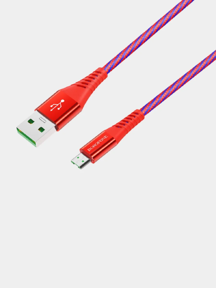 Кабель зарядный для андроид Borofone BU13 Micro-USB 7-pin, быстрая зарядка, 4A, 1.2м