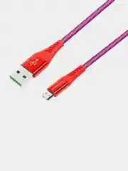 Красный кабель зарядный для андроид Borofone BU13 Micro-USB 7-pin, быстрая зарядка, 4A, 1.2м