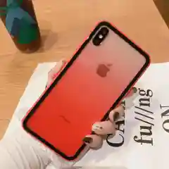 Красный чехол на Oppo, градиентный, акриловый