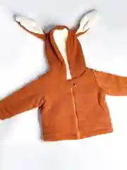 Терракотовый детский кардиган с ушками