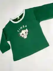 Лесной зеленый лонгслив "Король Лев"