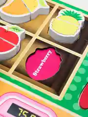Игровой набор "Касса", с продуктами, деревянная