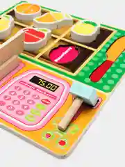 Игровой набор "Касса", с продуктами, деревянная