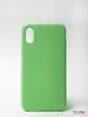 Накладка Silicone Case для iPhone X / XS, прорезиненная, нежная мята