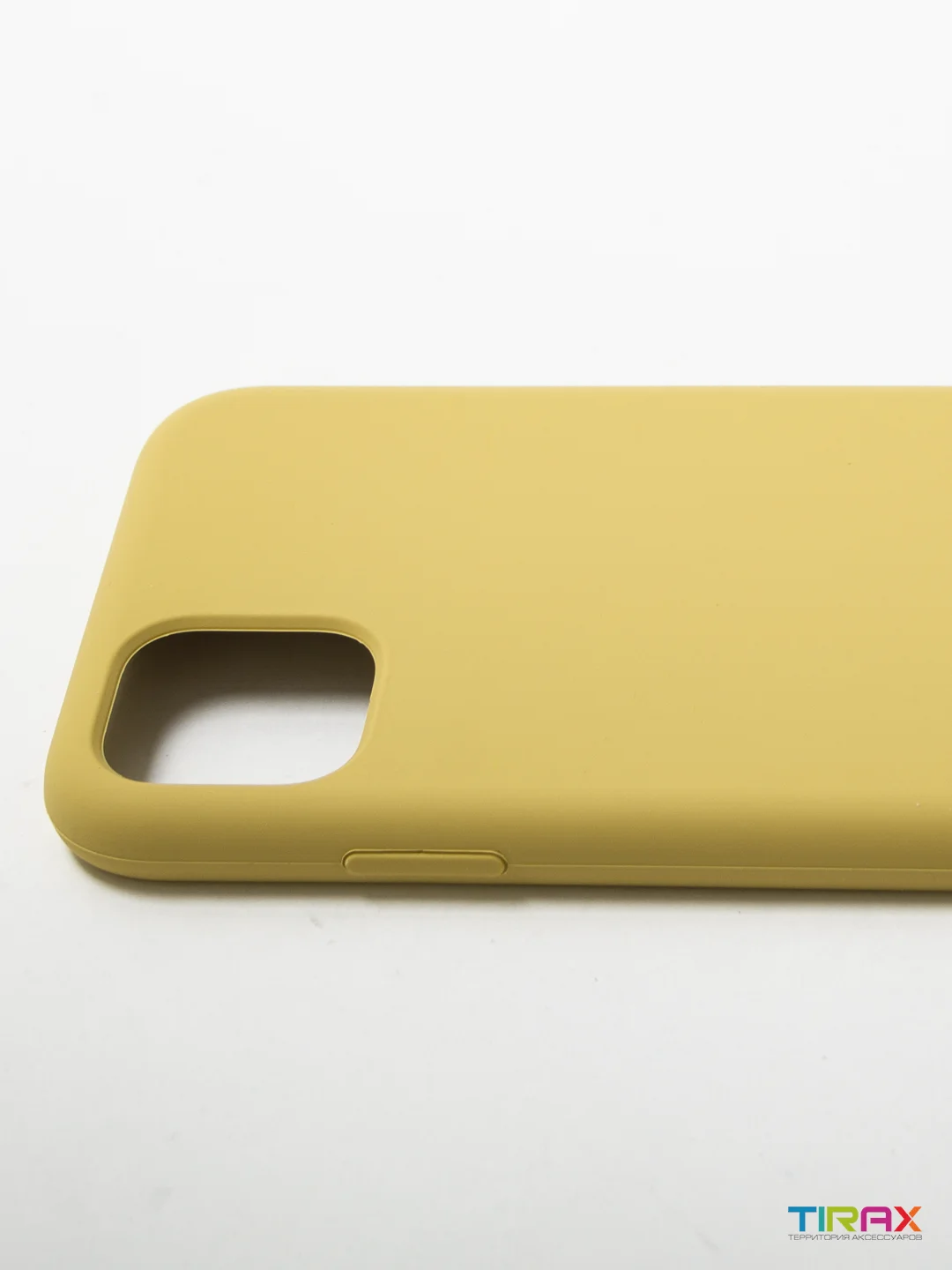 Накладка для iPhone 11 Silicone Case, прорезиненная, бежевая