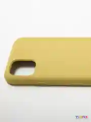 Накладка для iPhone 11 Silicone Case, прорезиненная, бежевая