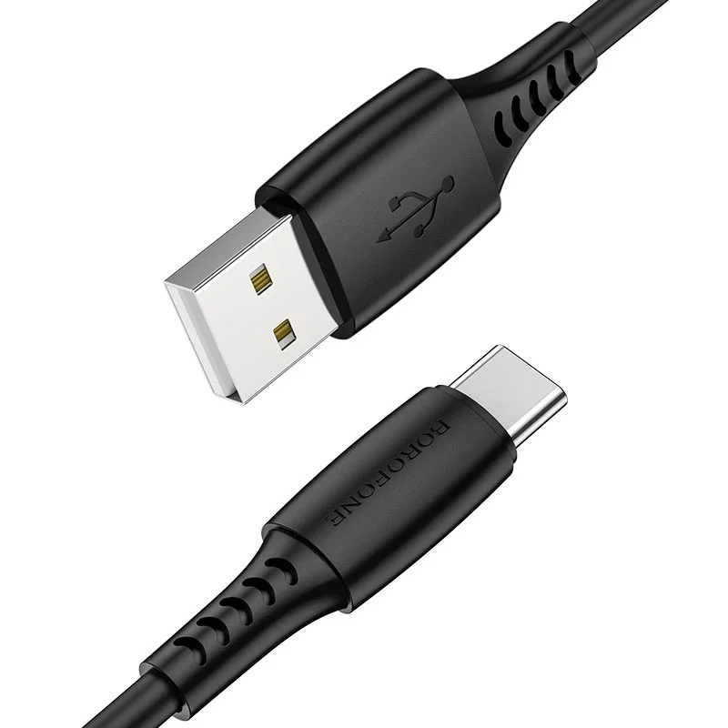 Черный кабель BX40 Multicolor superior для iPhone 12, USB на USB-C