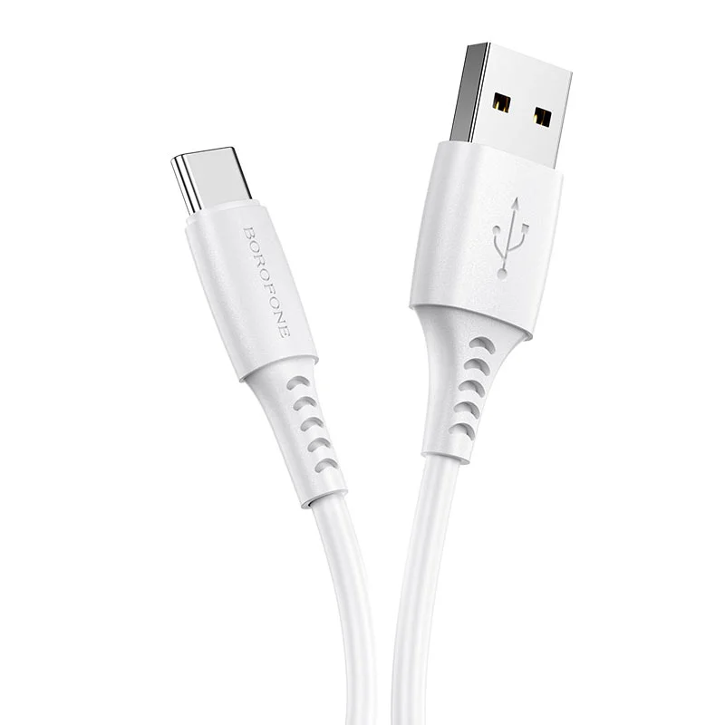 Белый кабель BX40 Multicolor superior для iPhone 12, USB на USB-C