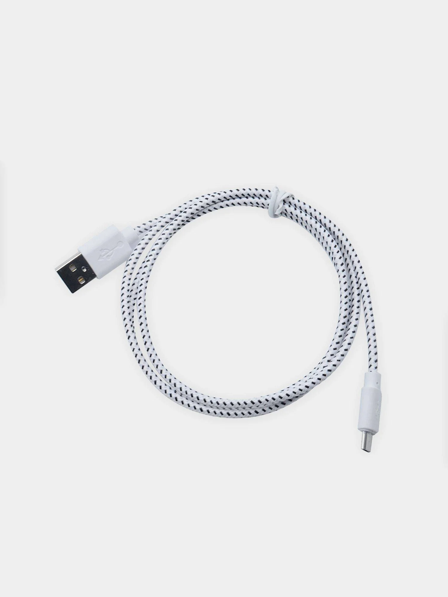 Белый кабель micro USB, для зарядки, 1 метр