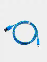 Голубой кабель micro USB, для зарядки, 1 метр