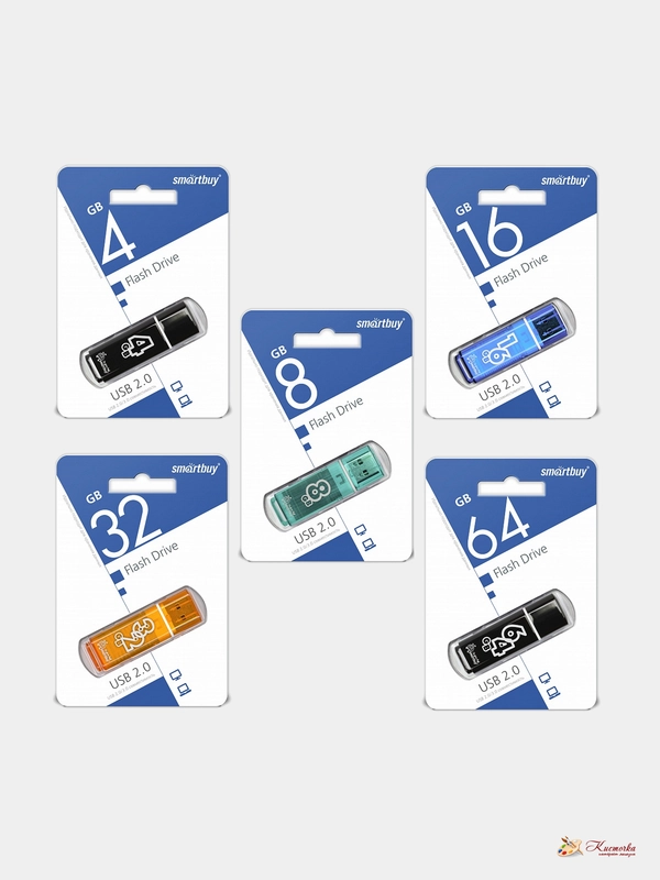 Флешка USB 4/8/16/32/64Гб флешка smartbuy