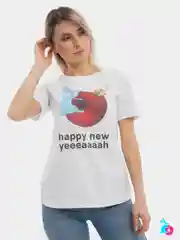 Белый футболка hornY rabbiT женская
