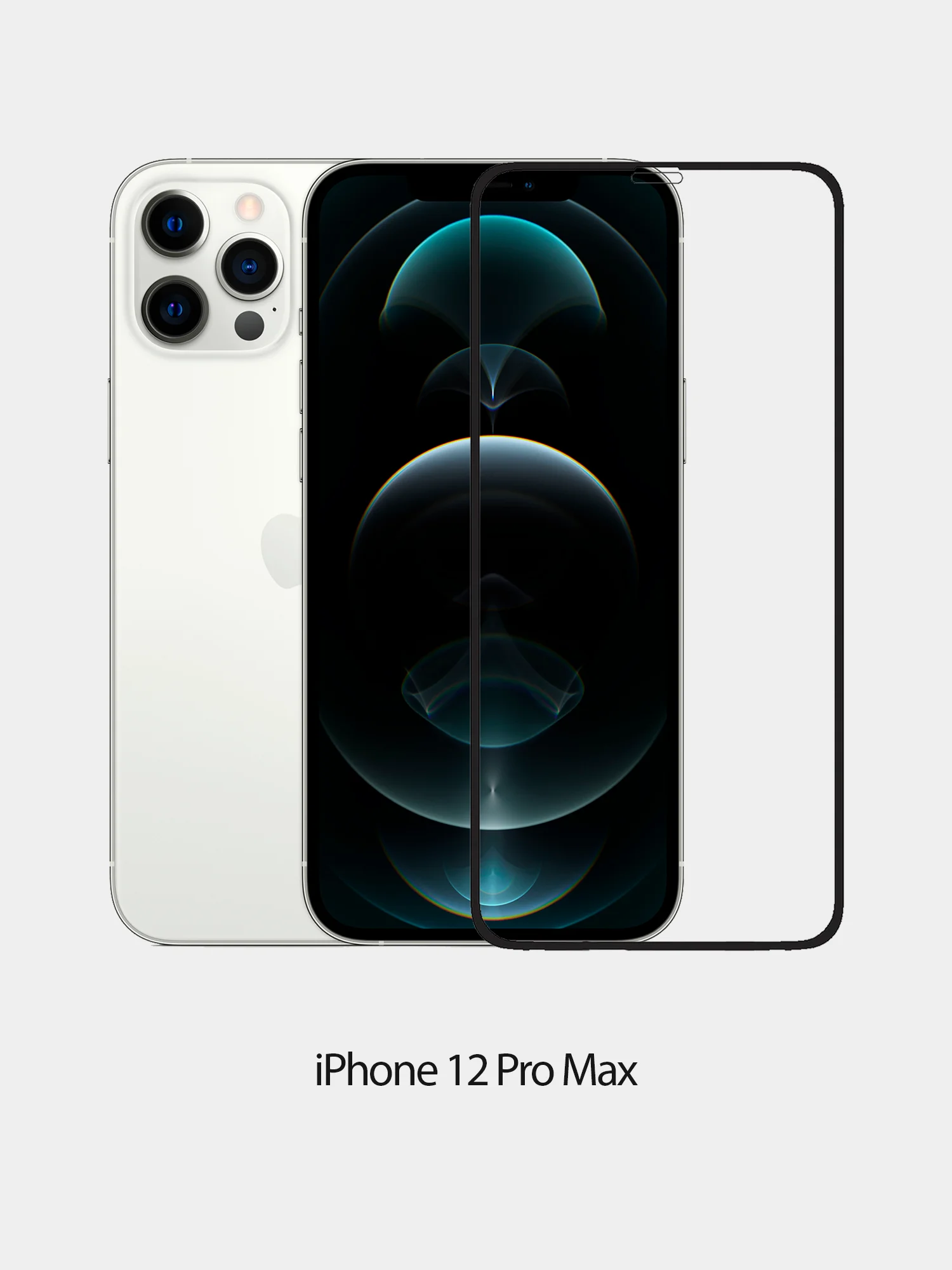 Защитное стекло 5D для iPhone всех моделей с тонкой черной рамкой
