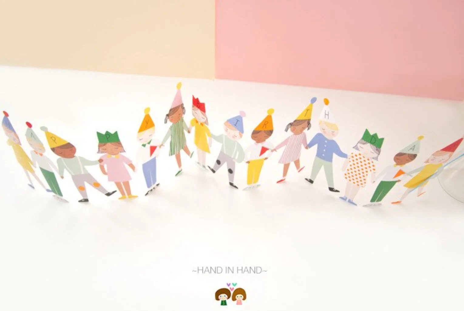 Белый открытка Happy Birdthday, 2 вида