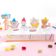 Белый открытка Happy Birdthday, 2 вида
