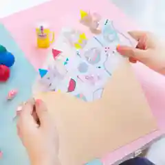 Белый открытка Happy Birdthday, 2 вида