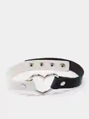 Белый чокер на шею цветной с  сердцем