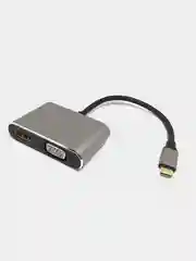 Угольный конвертер type C to VGA + HDMI
