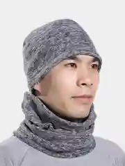 Черный балаклава флисовая Qinglong Lin, утепленная, подшлемник, шарф унисекс