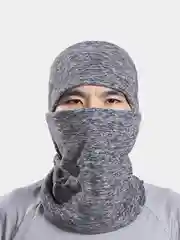 Черный балаклава флисовая Qinglong Lin, утепленная, подшлемник, шарф унисекс