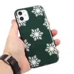 Зеленый чехол для iPhone 12 Pro Max, чехол силиконовый "Новый год", Новогодний